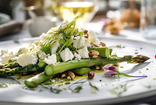 Illustration de Salade de quinoa, asperges et fêta