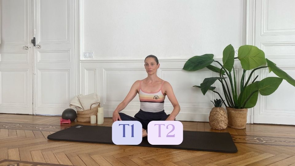 Vignette vidéo Pilates : Respiration & Engagement du transverse - T1 & T2