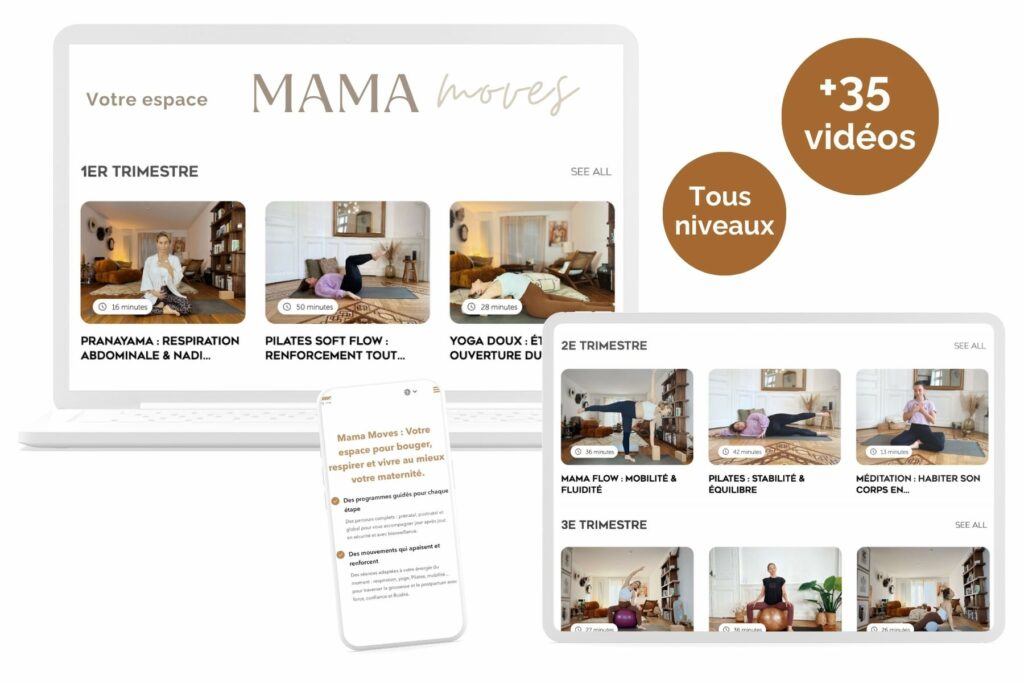 Mockup du programme maternité Mama Moves